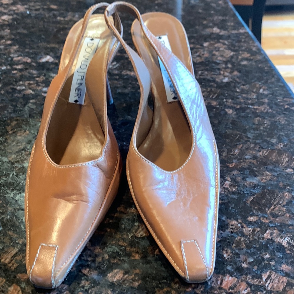 Donald J. plunder leather slingback.